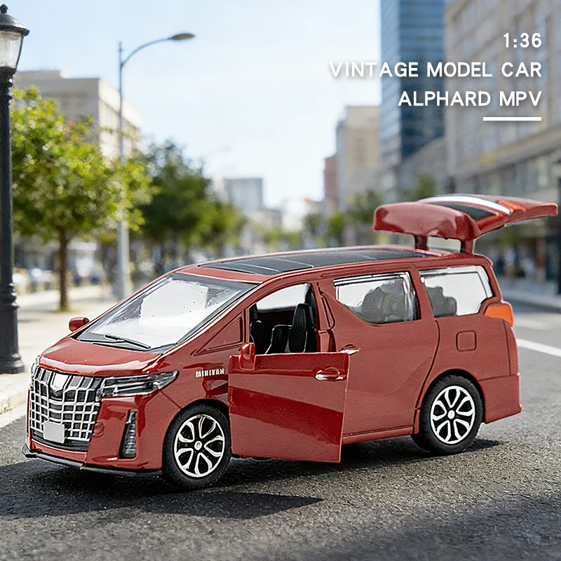 

Масштабная модель автомобиля MPV 1:36 из литого сплава, винтажная классическая машинка с откатным механизмом, миниатюрная реплика для коллекции или подарка