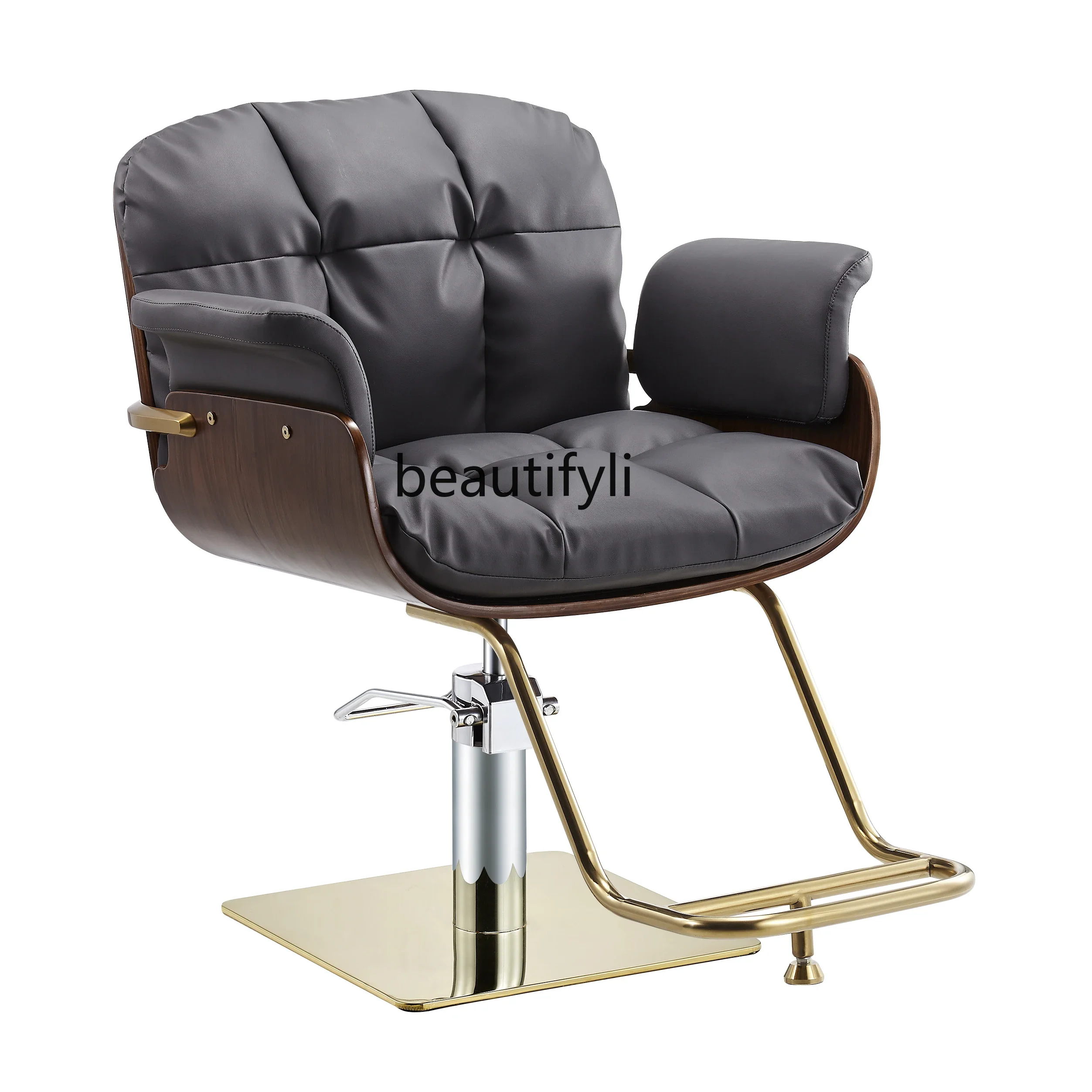 

new Hairdressing Chair Lifting Hair Cutting and Perming Chair for Hair Salon Simple Retro Barber Shop Stoolss 03