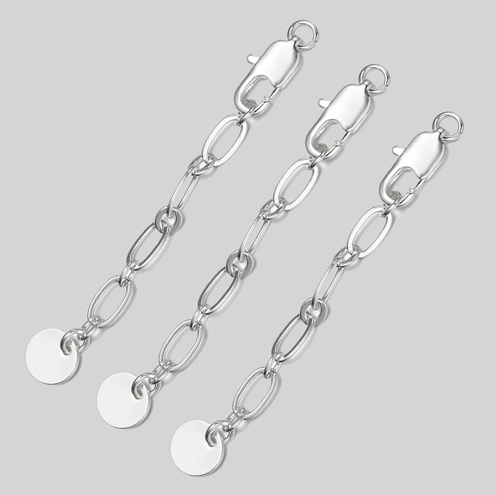 2-6pcs 18K Gold Plated Brass Round Extension Tail Chains for DIY Jewellery Making