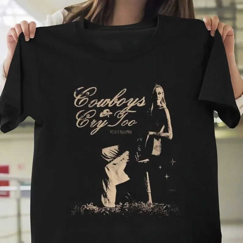 Kelsea Ballerini Cowboys Cry Too Faced Shirt 100% Cotton Adult Tee UU863
