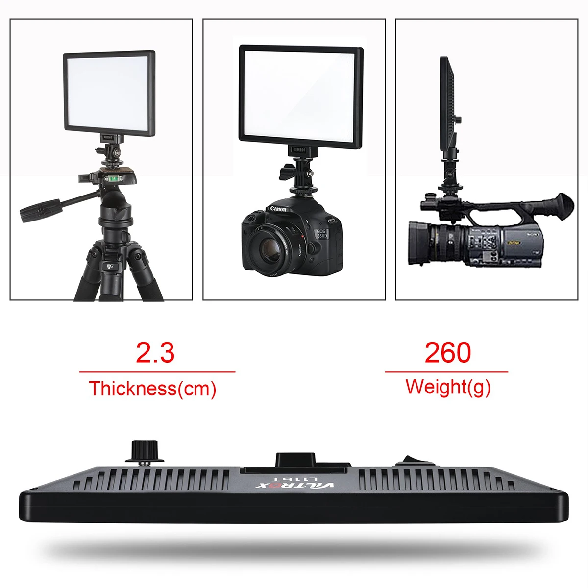 Viltrox L116T LED Video Light DSLR Camera Studio LED Light Panel Slim LCD Dual Color Dimmable for Camera DV Camcorder