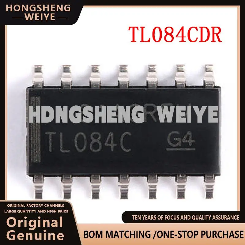 100%new 10pcs/lot TL084CDR TL084C TL084 SMD SOP-14 Quad Operational Amplifier new original