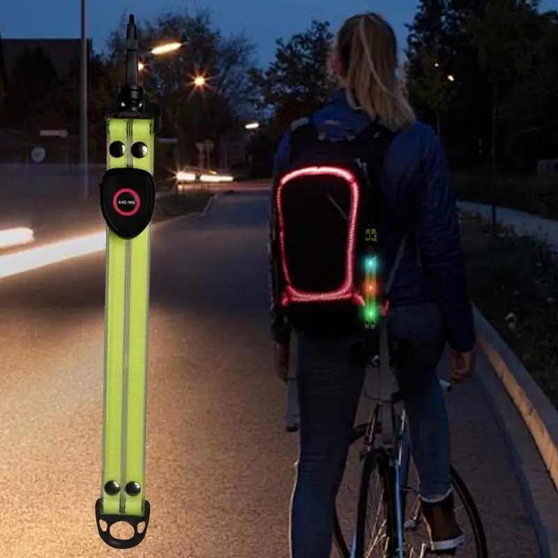 Backpack Reflector LED Running Reflector High Visibility Straps USB Rechargeable Running Reflector Safety Reflective Straps For