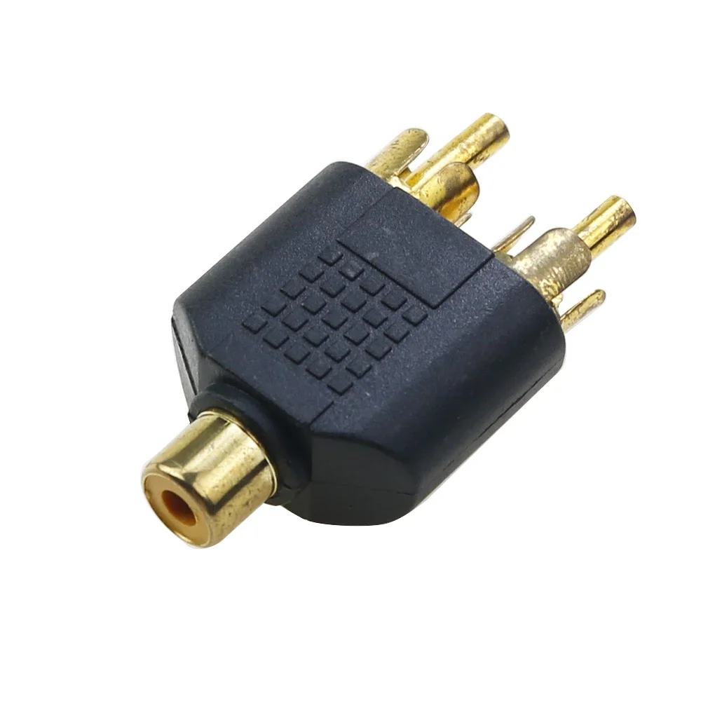 1 piece 3.5mm to RCA Stereo Female Jack Plug Adapter Headphone Y Audio Adapter RCA Male Female To 2RCA male Audio connector