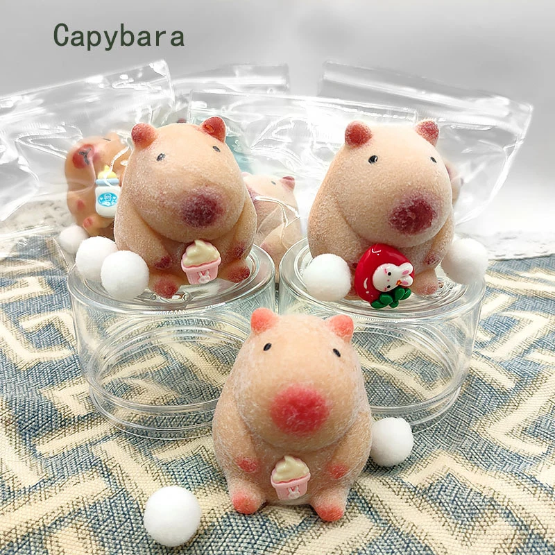 Adorável capivara lento rebote brinquedo engraçado pitada brinquedo adorável dos desenhos animados espremer alívio do estresse brinquedos desktop ornamento decorativo