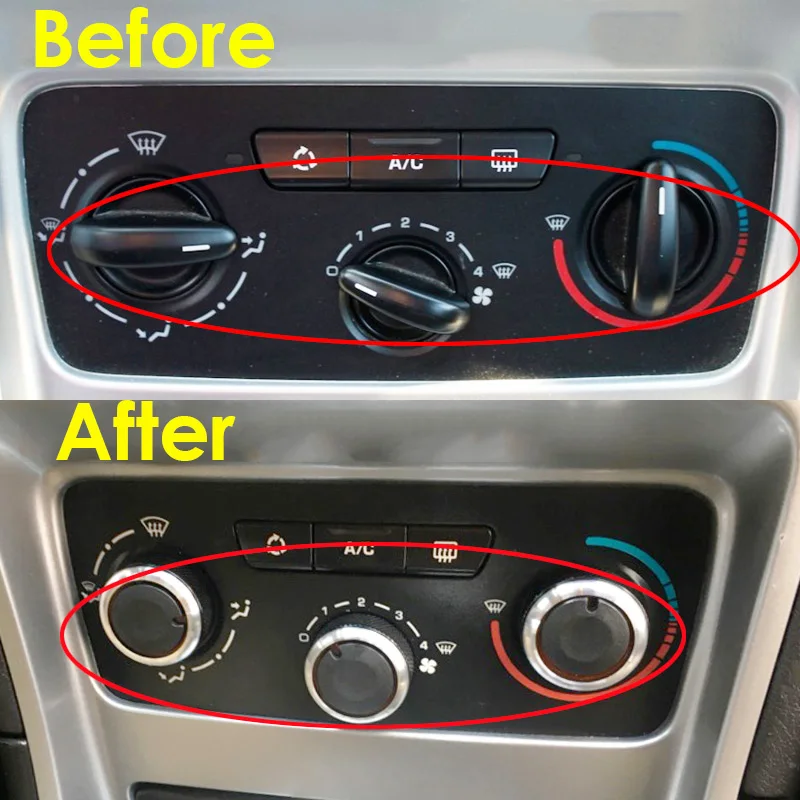 Switch Knob Heater Climate Control Buttons For PEUGEOT 307 CITROEN C-TRIOMPHE C4 Dials Frame AC Air Con Cover Heat