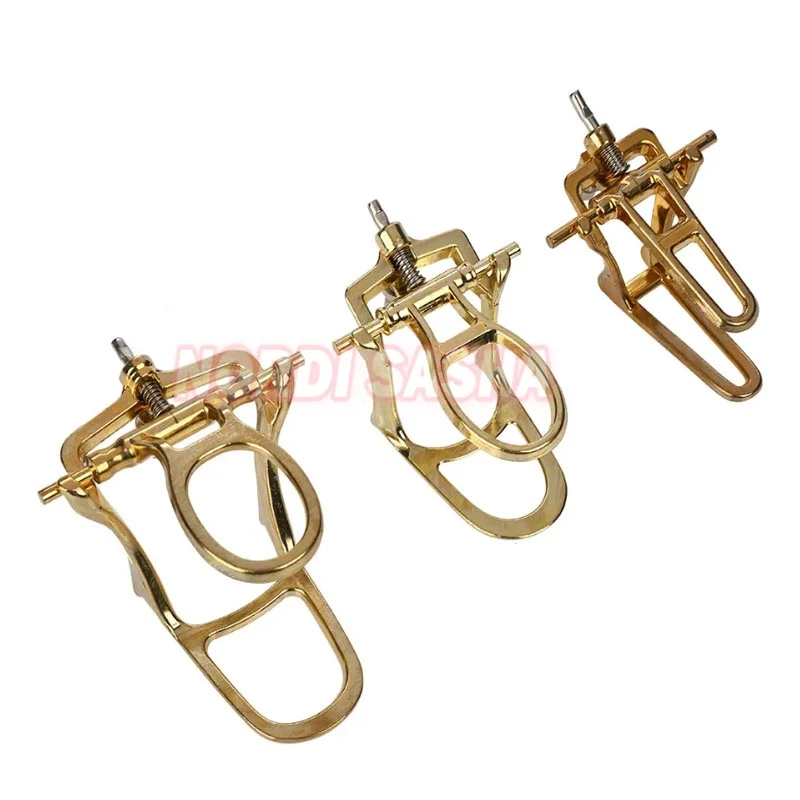 3 ชิ้น Universal Dental Lab Articulator Occlusion อุปกรณ์ทองแดงสังกะสีอัลลอยด์กรอบปรับทันตกรรมฟื้นฟูเครื่องมือเครื่องกล