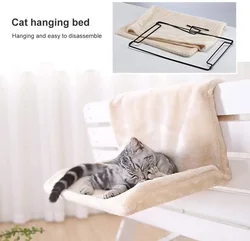 Letto per gatti sospeso nido per gattini rimovibile con struttura in metallo resistente e resistente amaca per gatti letti per animali domestici per panca radiatore accessori per gatti