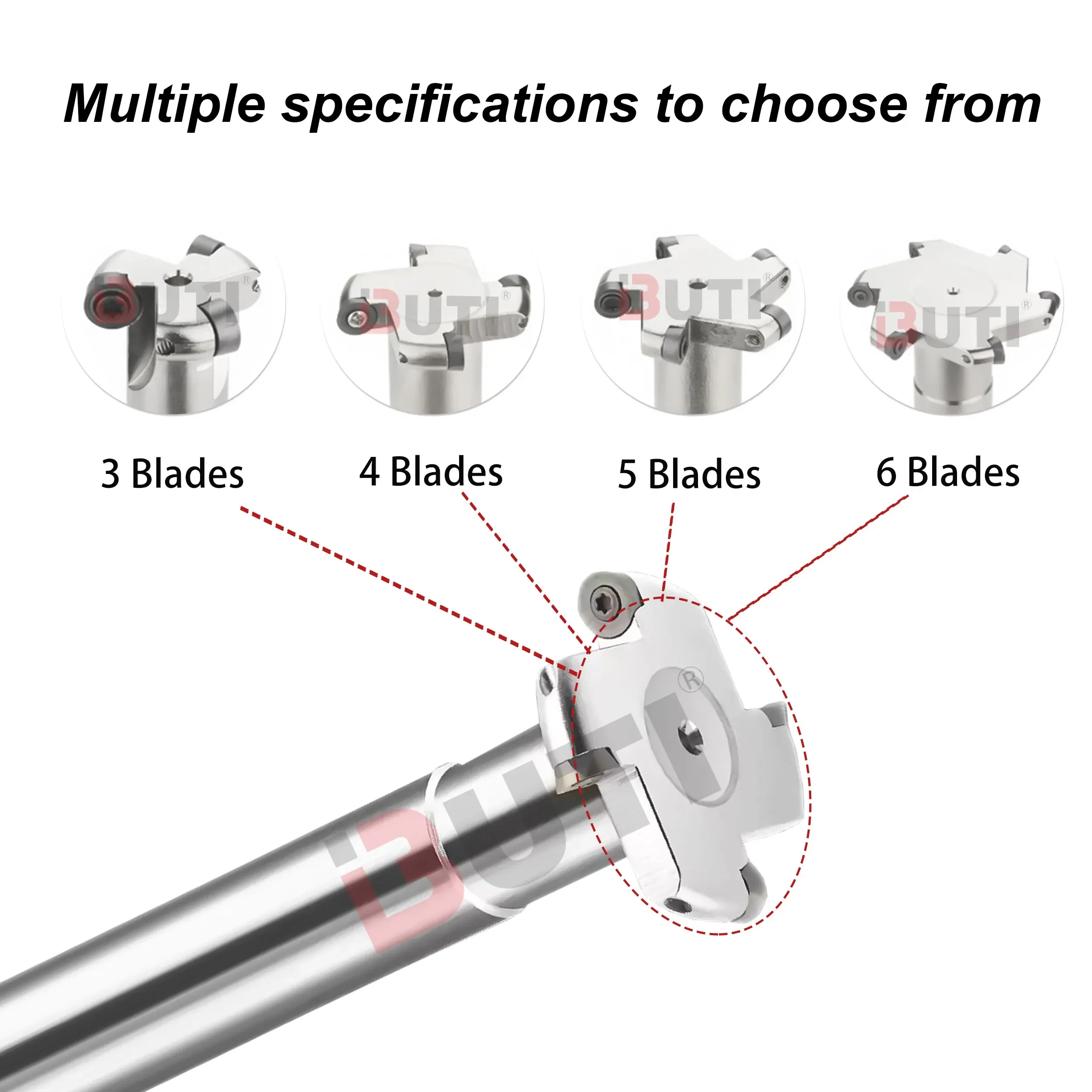 TMR Round Head R2.5R3R4R5R6 Slotted Three Sided CNC Machining Center T-shaped Groove Milling Cutter Bar Arc Wear-resistant Tools