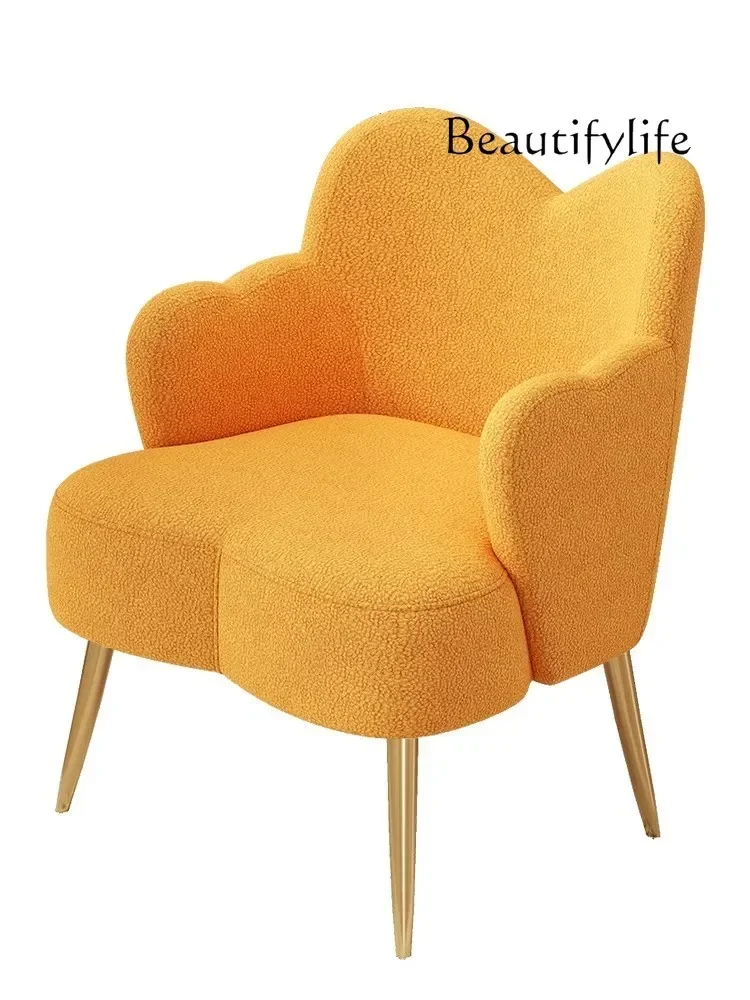 X Cream Style Nail Salon Makeup Chair Backrest Princess Simple Dressing Table Stool Barber Shop