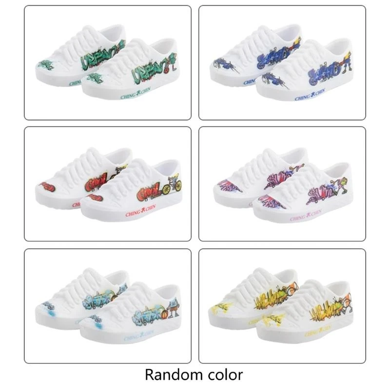 Q0KB Mini -Fingerkniegelad/Fingerschuhe Finger Skateboard Toy Trainer Sneaker Schuhe