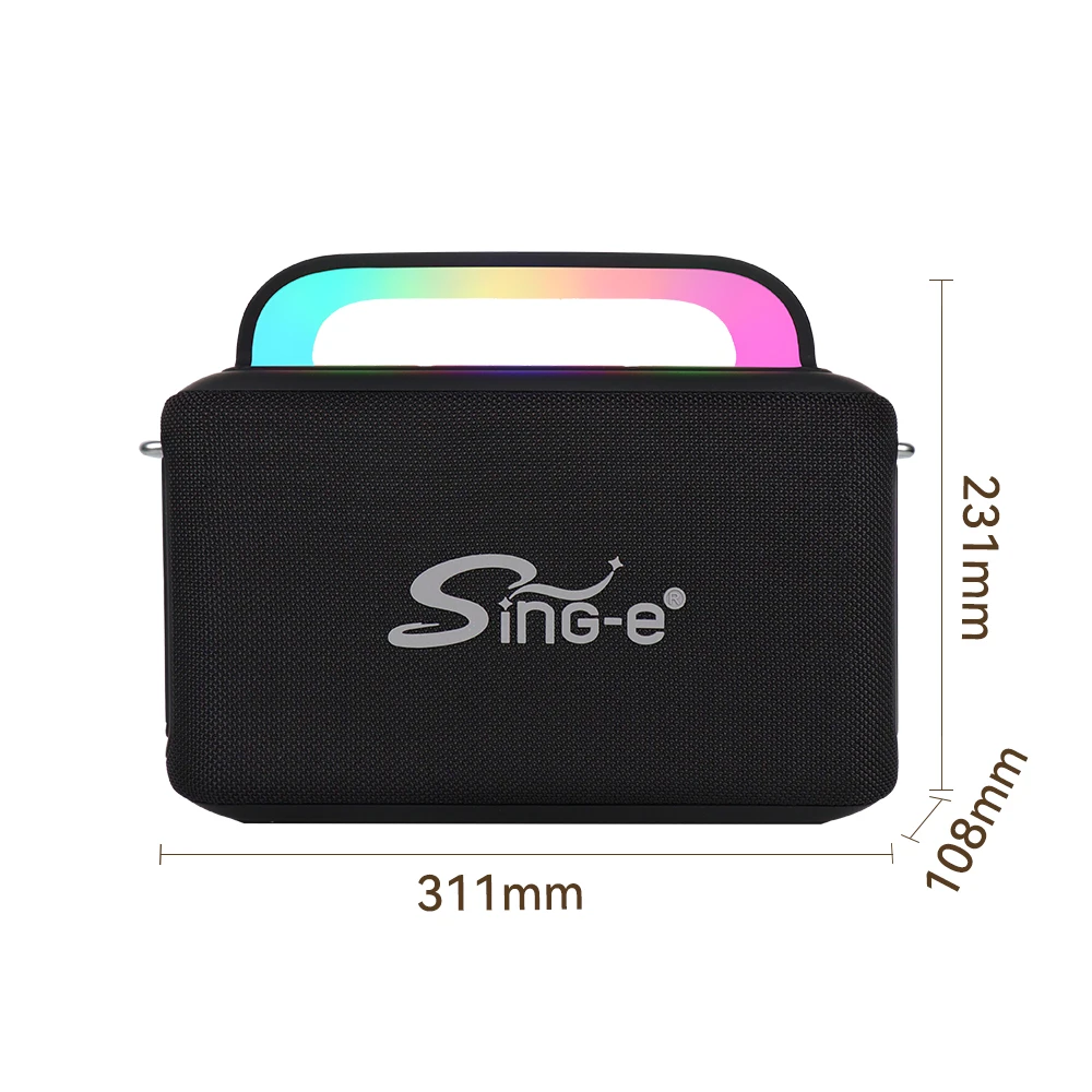 홈 가라오케 스피커 300W 고출력 블루투스 스피커 야외 방수 무선 휴대용 서브우퍼 다중 재생 모드