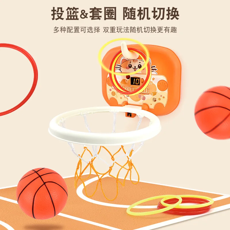 Punteggio Basket per bambini + Set di giocattoli con cornice Sport indoor Appeso Shooting Rack Palla di interazione genitore-figlio Giocattoli sportivi per la casa