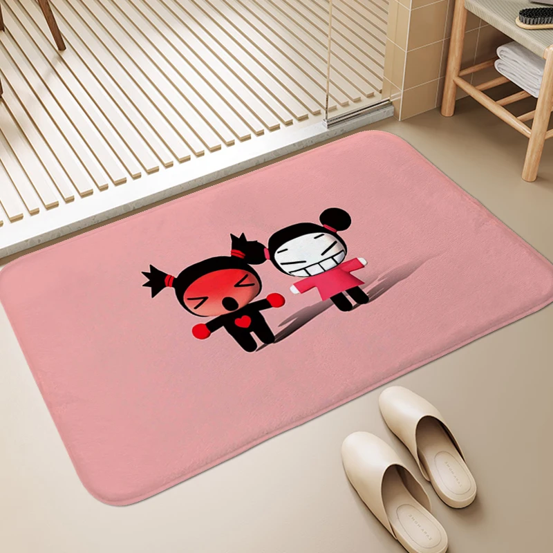 Mat for Hallway P-Pucca and Garu Bathmat Living Room Floor Carpet Bedroom Rug Modern Home Decoration Outdoor Entrance Doormat