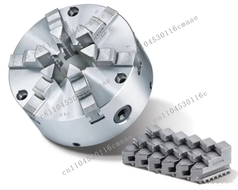 6-jaw chuck, independent jaw, screw-fixed upper and lower hard jaw, adjustable strength 10-inch 6-jaw self-centering chuck