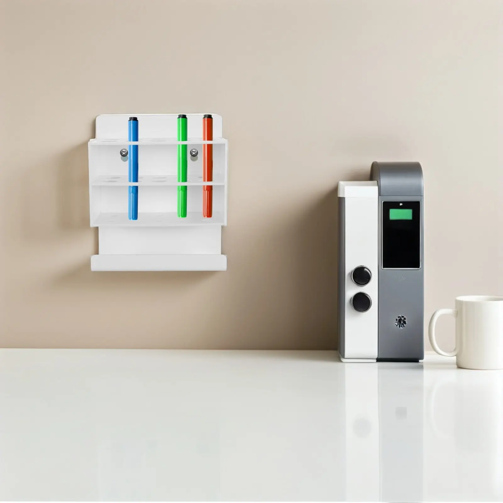 

Держатель для маркеров для белой доски, акриловый органайзер для ручек, коробка для хранения, подставка для маркеров, решение для хранения канцелярских принадлежностей для класса и офиса