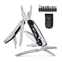 JUNEFOR Outdoors Multifunctional Plier EDC Clamp Multitools Wire Cutter Hand Tools Camping Folding Scissors Knife Plier Bits Kit