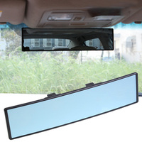 Universal Car Rearview Mirror, Interior Rear View Mirror, Wide Angle Convex, 300mm/270mm, White/Blue, Anti Glare Large Vision