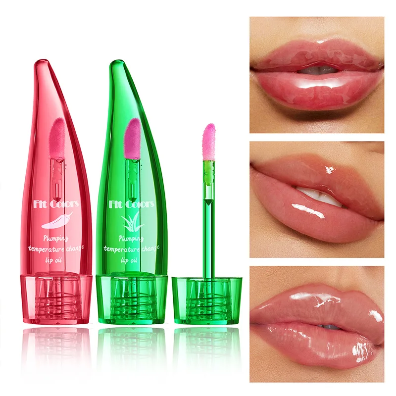 Aloe lip gloss chili lip oil New thermochromic lip gloss moisturizes and moisturizes lip glaze across borders