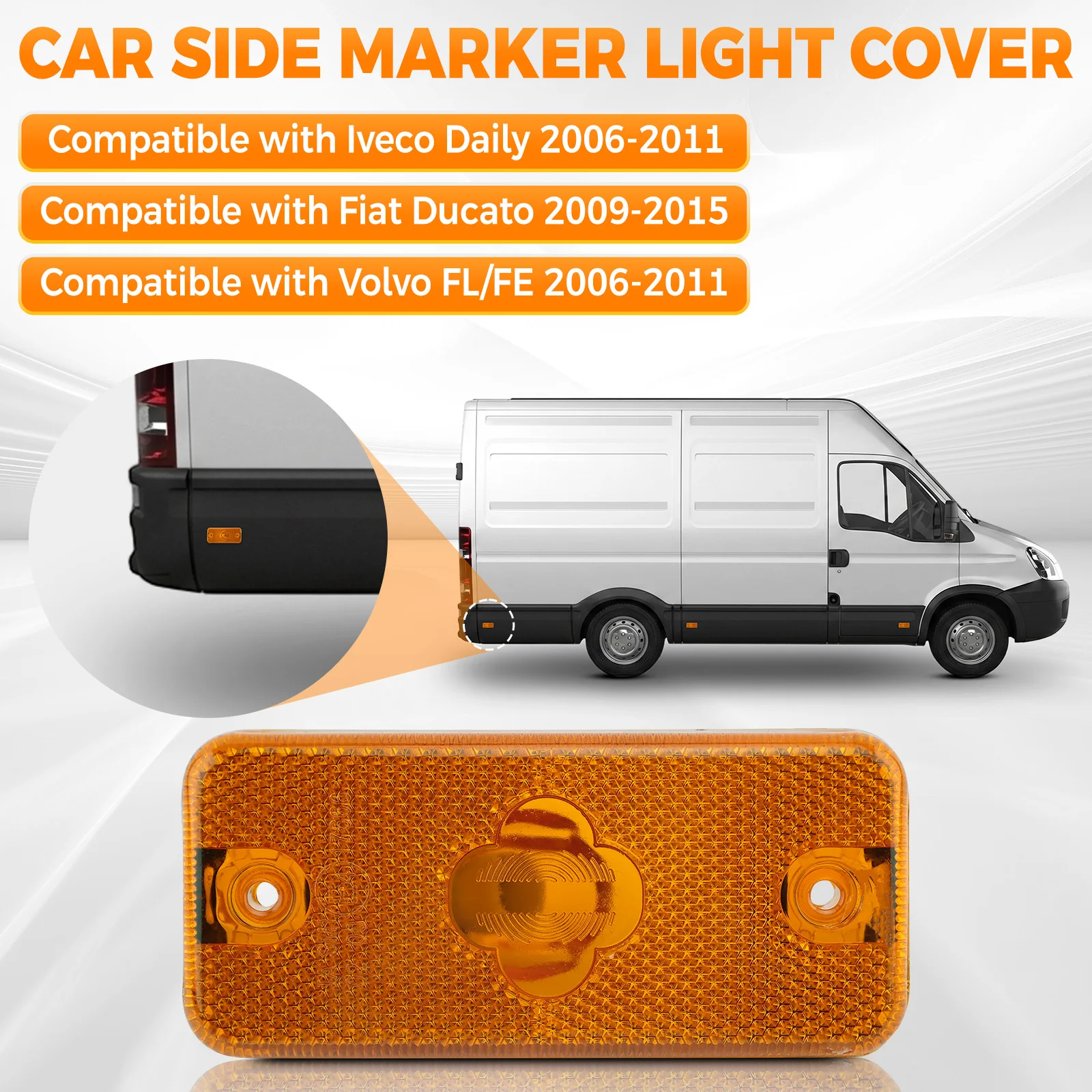 For Iveco Daily Fiat Ducato Volvo FL/FE 2006-2011 Car Side Marker Light Cover 20734485 190825600 1329718 500308514 5010306792