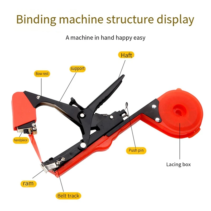 Plant Tying Machine, Vine Tying Tool, Plant Tape Tool With 20 Rolls Tape Gardening Tape Tool For Climbing Plants