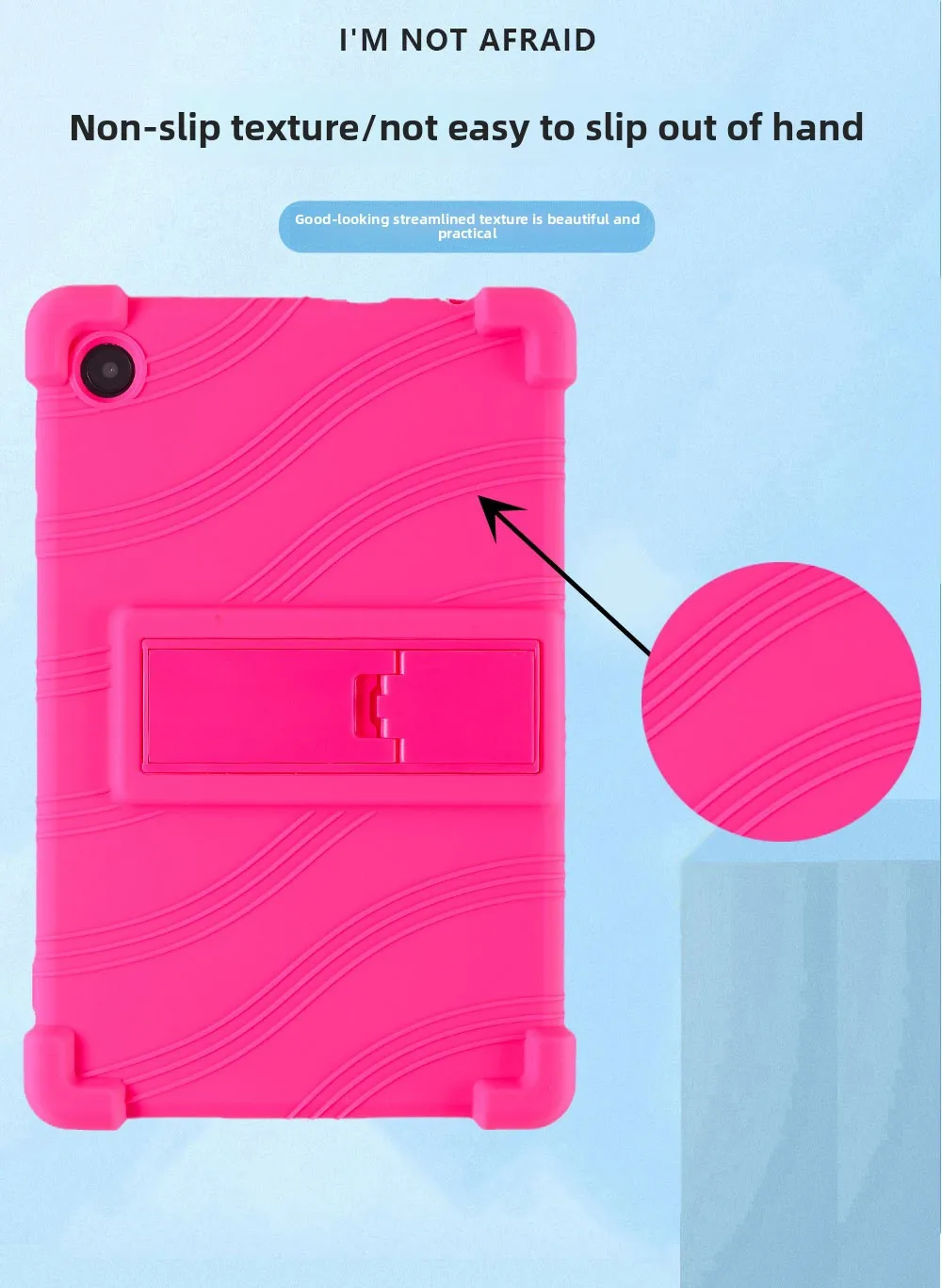 Stoßfeste TPU-Hülle für TCL TAB 8 9132X/9137, Vollständiger Schutz mit Ständer, Mehrere Farben – Detail 2