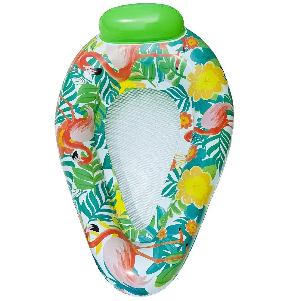 Inflatable Floating Lounge Bed Adult Water Float Outdoor Swimming Pool Vacation Relax Seat view 5