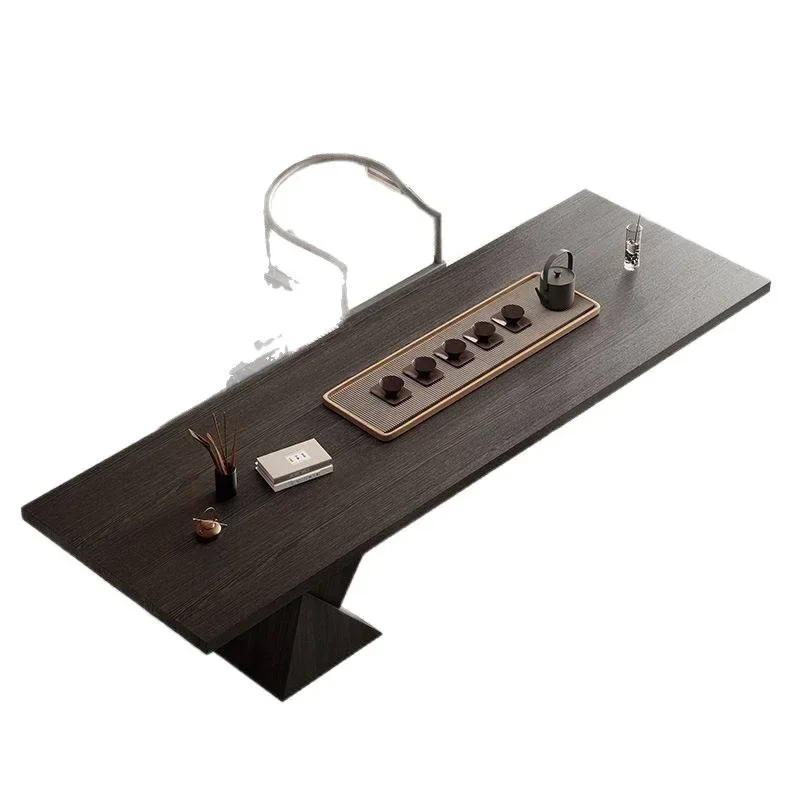 

Modern and simple, solid wood large board tea table and chair combination, office living room home, tea table