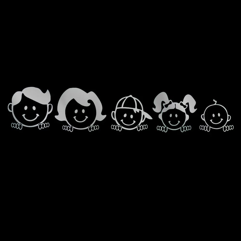 15cm Car Sticker Happy Family Exterior Parts Decoration Stickers on Motorcycle Accessories Sunscreen and Waterproof Products PVC