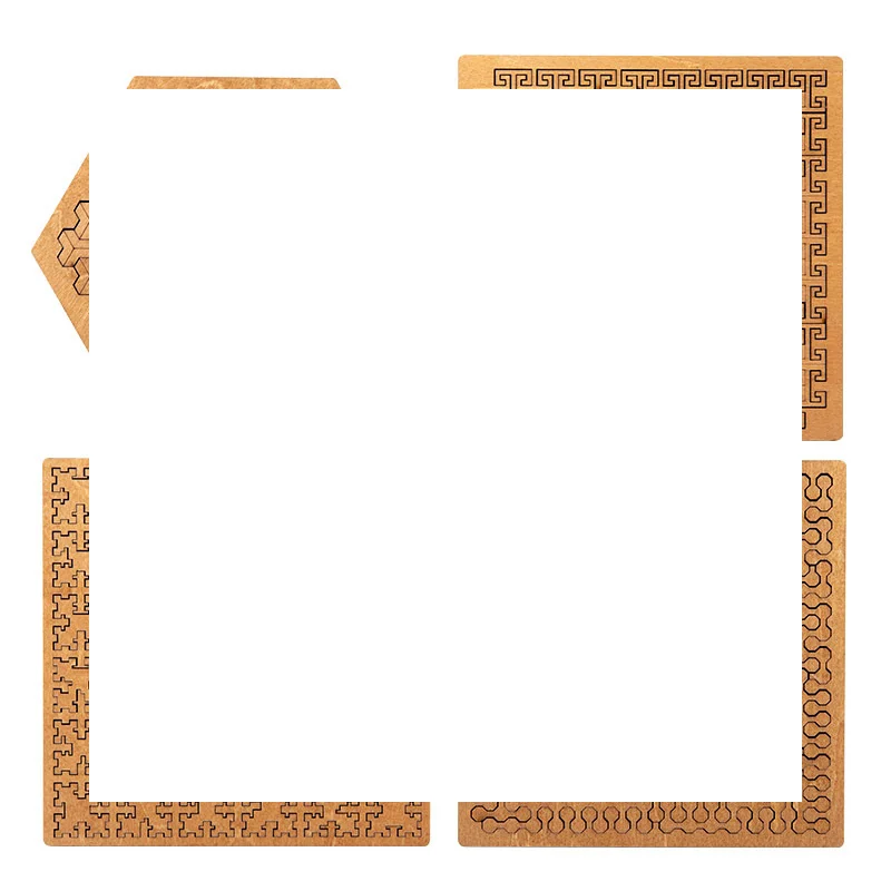 

Пазлы с фрактальным подносом, деревянные головоломки для изгиба ума, уникальный нерегулярный креативный лабиринт, неразлагаемый, сложный