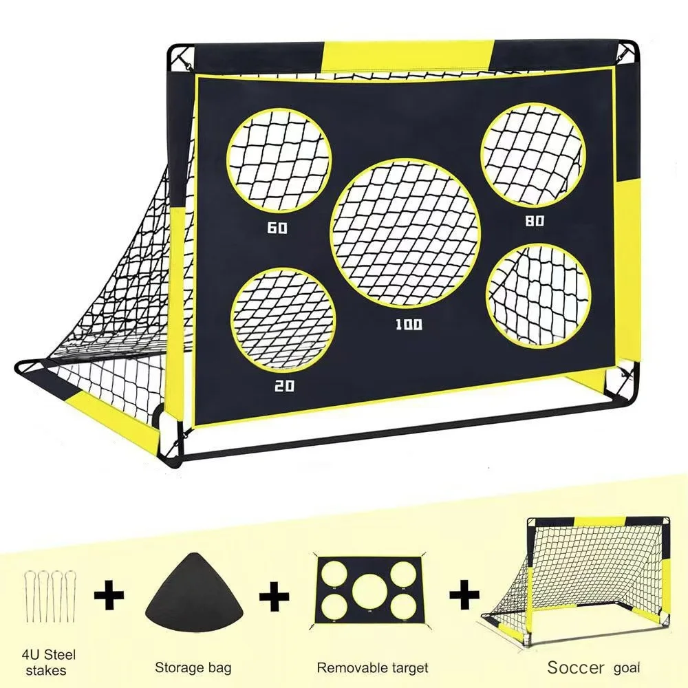 Хит продаж, складные футбольные ворота 2-в-1, портативное оборудование для тренировок в помещении и на открытом воздухе, трансграничные популярные модели