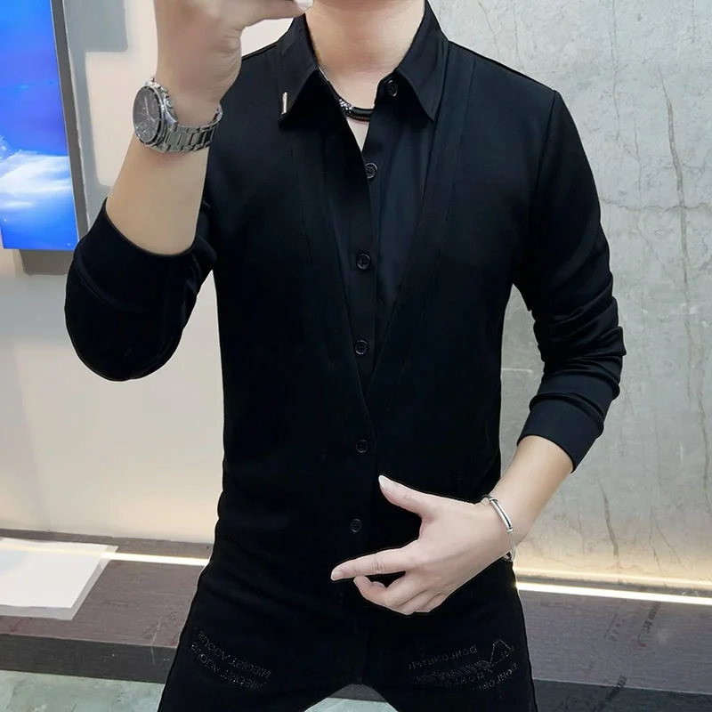 

Bla Hoodie Men's Non-mainstr Faion Splicing Base irt Artistic Sle T-irt Small irt ular Internet Celebri T...