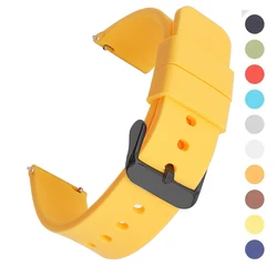 Silicone strap 16mm 18mm 20mm 22mm watch bands 24mm soft quick release rubber strap, suitable for Samsung strap