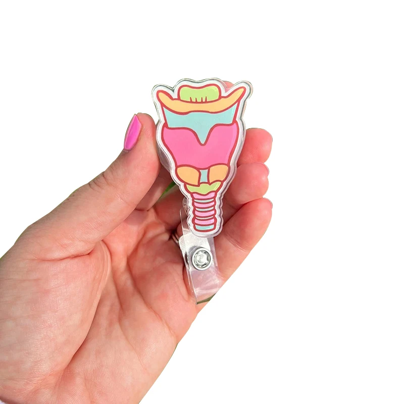 2024 New Fashion Larynx Badge Reel Perfect for SLPs, SLPAs, and Students Teacher