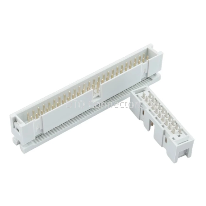 5PCS 2.54MM IDC Type Box Header Male Headers 6/810/14/16/18/20/30/34/40/50/60/64 PIN Connector for 1.27mm Pitch Flat Cable