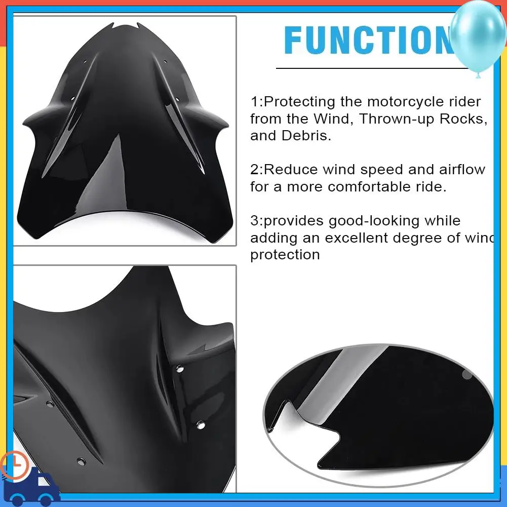 

L37A-Motorcycle Front Windshield Windscreen For Kawasaki Ninja 1000 Z1000 Z 1000 SX Z1000SX 2017-2019