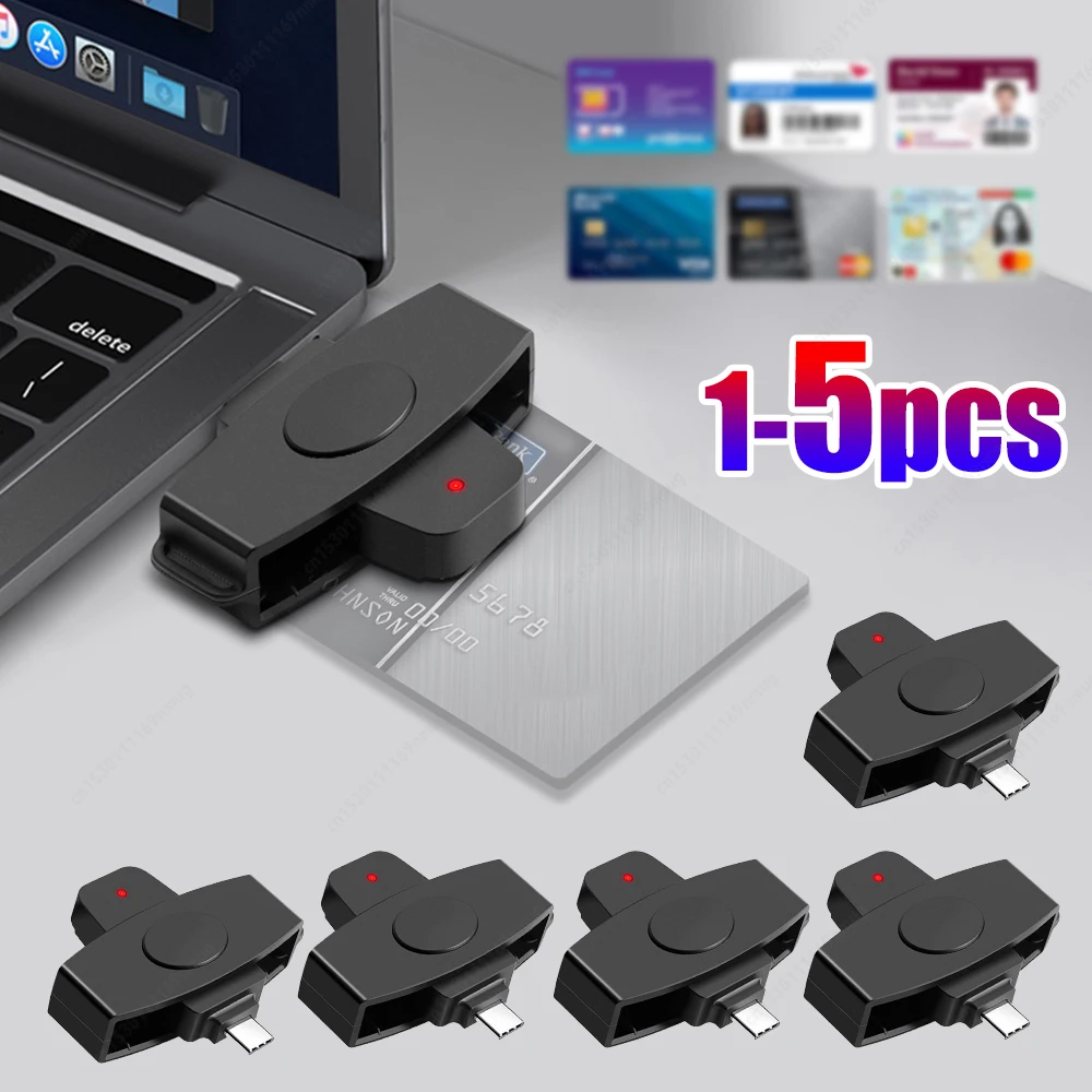 

1-5 шт. CAC устройство чтения смарт-карт портативный смарт-чип устройство для записи налогов банка аксессуары поддержка Windows для ОС