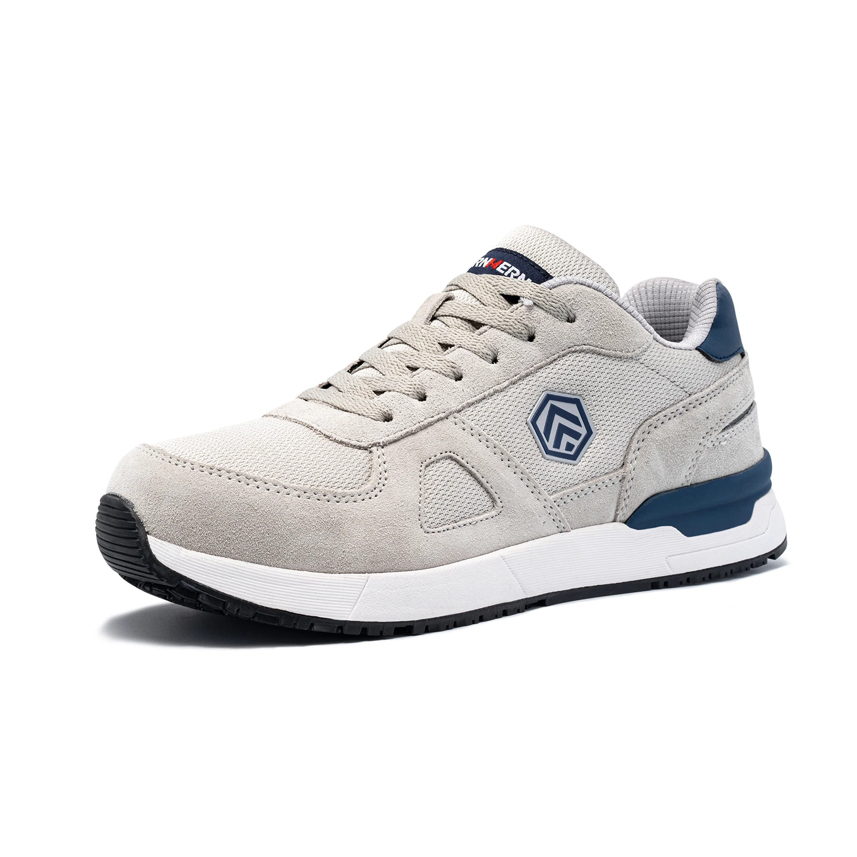 LARNMERN Mannen Stalen Neus Schoenen Antistatische Veiligheidsschoenen Vrouwen Composiet Ademend Slip Op Werk Sneakers Industrieën Bescherming