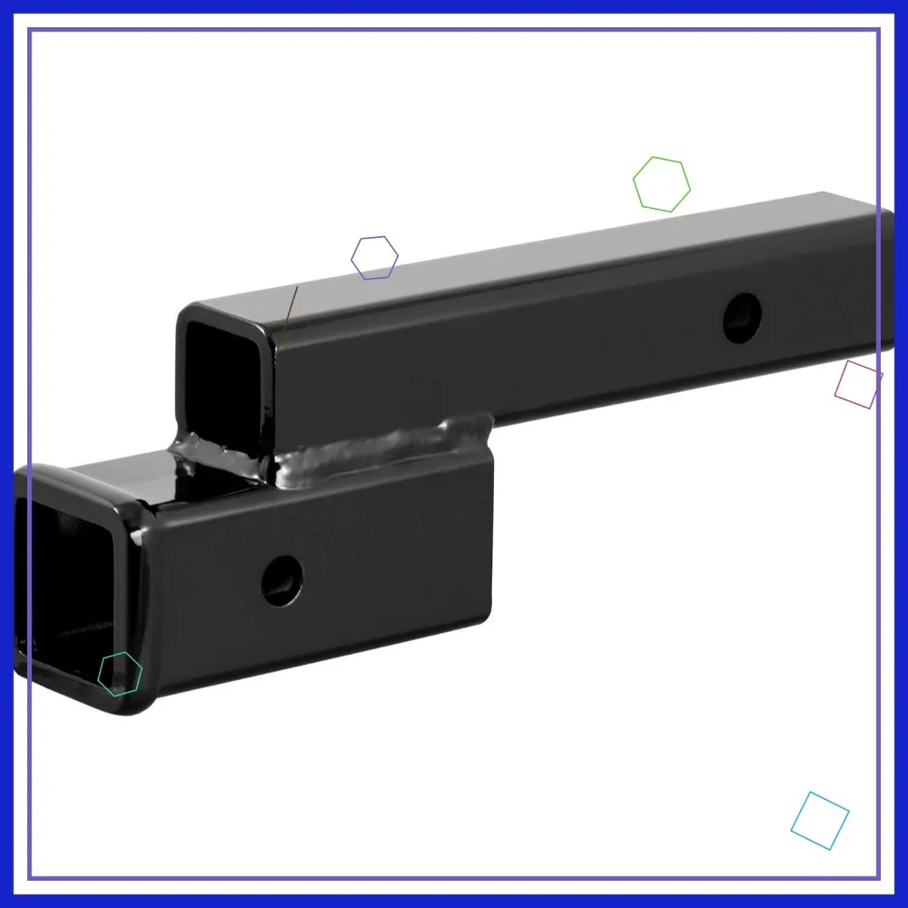 

2-Inch Trailer Hitch Adapter with 2-Inch Drop/Rise, 7,500 lbs Capacity, Gloss Black Finish