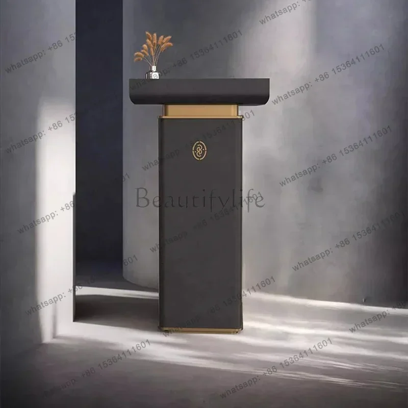 

D14Luxury Trendy Reception Desk Counter Decorations Beauty Modern Reception Desk Counter