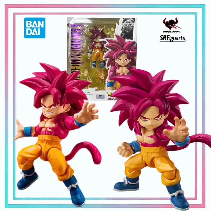 

Оригинальная фигурка Bandai SHF Dragon Ball DAIMA Super Saiyan 4 Son Goku MINI, аниме-фигурка, подвижная модель, коллекционная игрушка, подарок для мальчика
