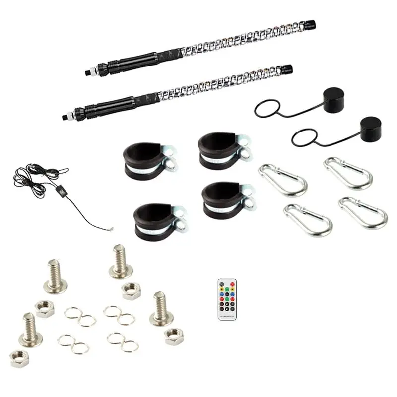 

A13Z-12V мотоциклетная спиральная светодиодная антенна 2 фута с флагом, светодиодная лампа с дистанционным управлением, запасные части для Jeep ATV UTV