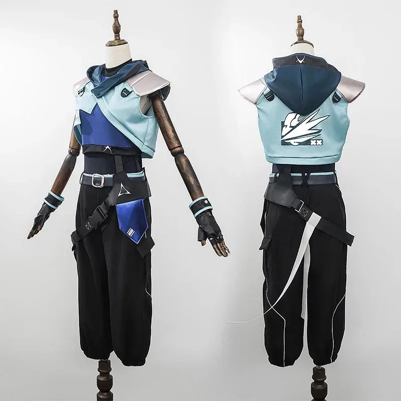 لعبة VALORANT Jett أزياء تنكرية لزي القتال مجموعة كاملة من شخصيات البطل فستان أنيمي كرنفال Pa4;v'5,f;6.j;8' #4