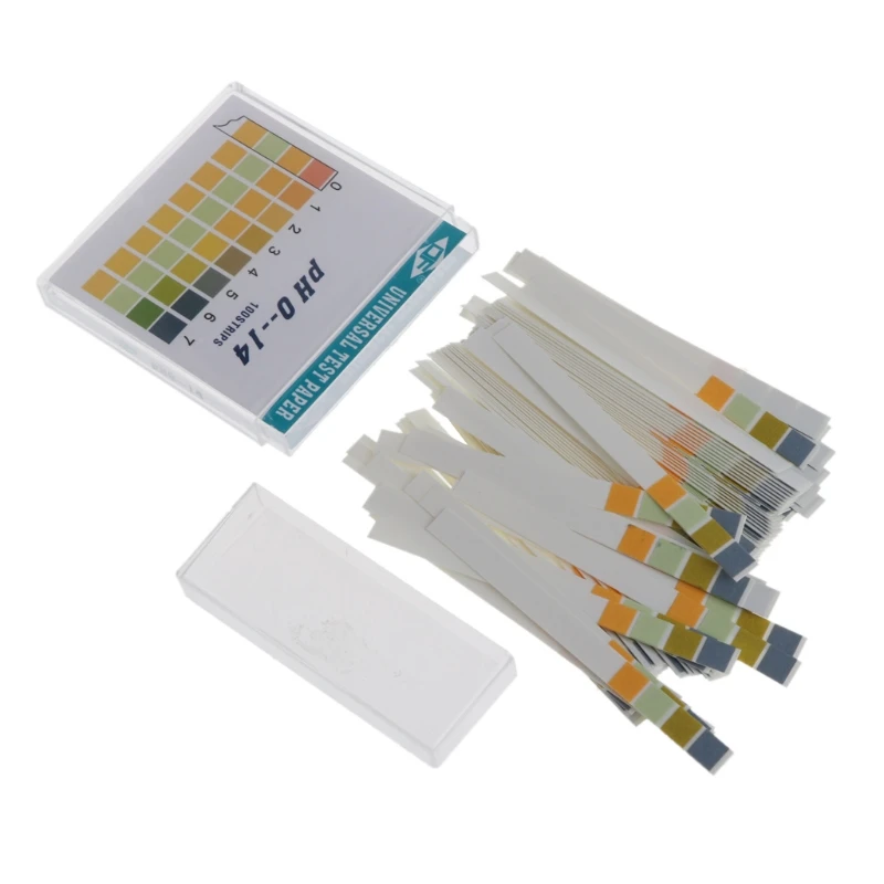 100 Strips 0-14 PH Alkaline Acid Indicator Paper Water Saliva Litmus Testing Kit