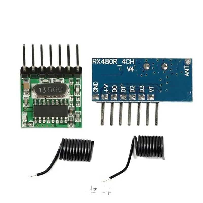 

433Mhz Wireless RF Remote Control 1527 Decoding 4CH Receiver module and Transmitter Module For Led Light Ask Arduino Uno DIY Kit