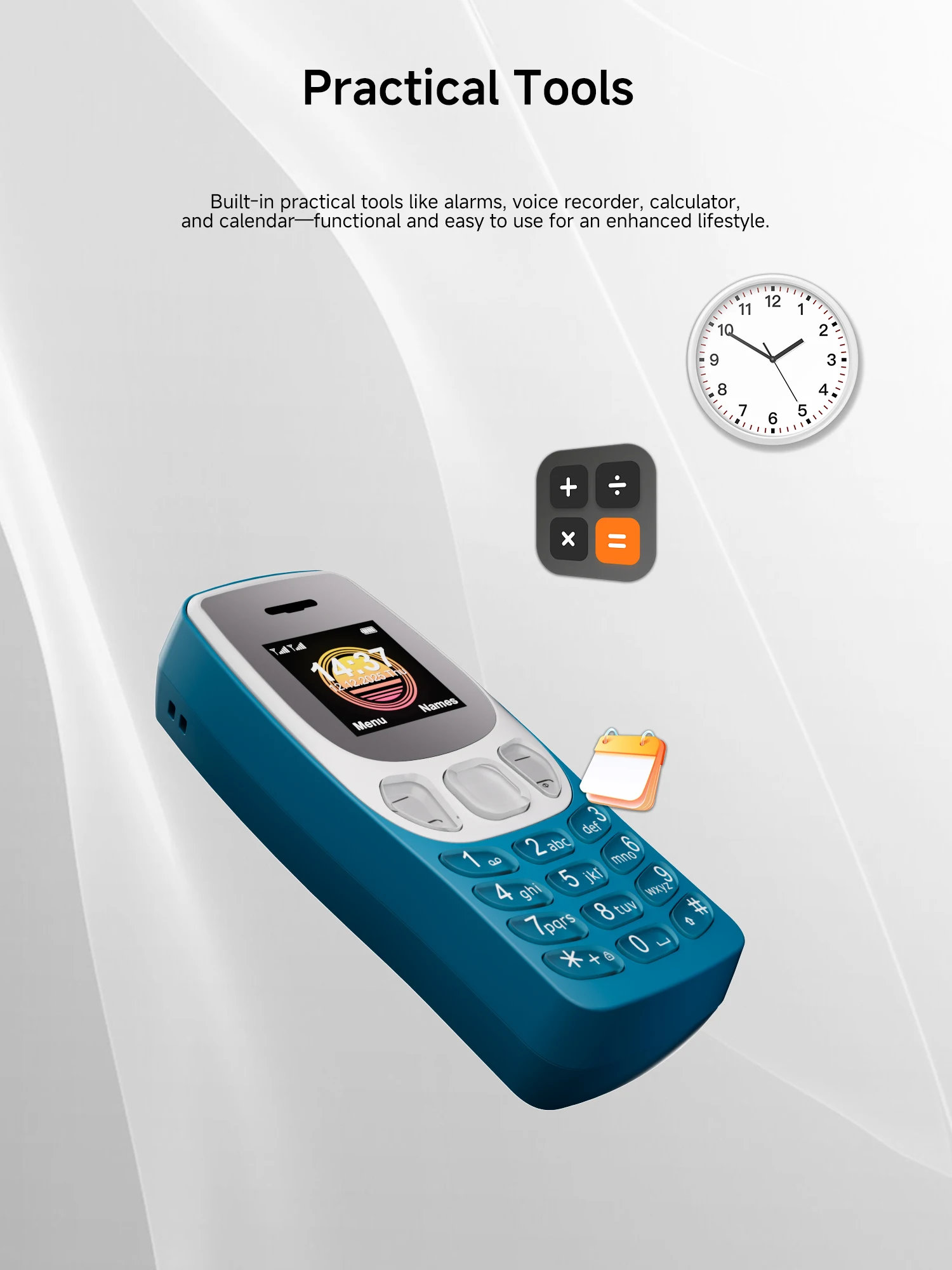 SERVO BM80 4G LTE Super Small Button Mobile Phone Dual SIM Standby Speed Dial Call Recording Alarm Clock Mini Backup Cellphones