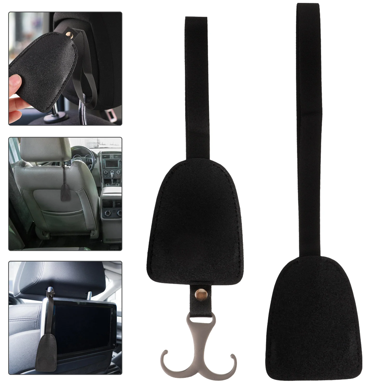 2 Pcs Car Hook Seat Back Multifunctional Creative Hidden Hooks Concealed Headrest Coat Hanger Hangers Zinc Alloy Rear Office