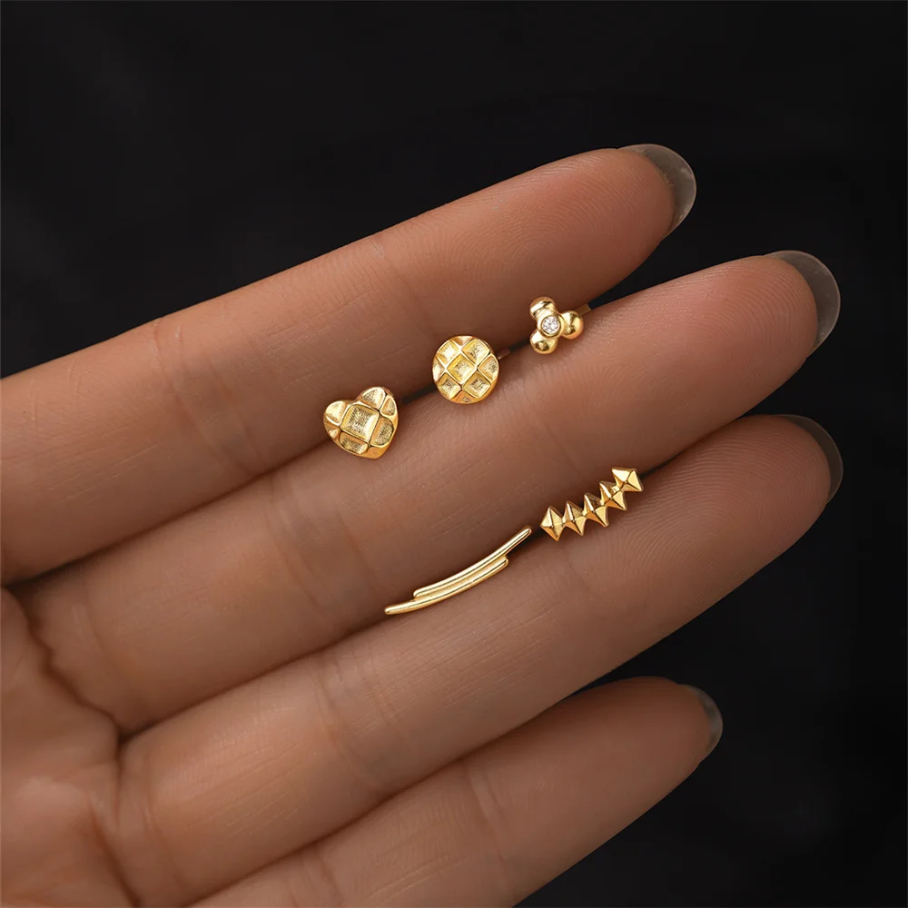 ROXI 925 Silver Cross texture Design Piercing Earrings For Women Girls 1 Piece Daily Wear Party Jewelry Gifts pendientes plata