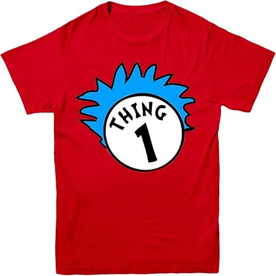 Dr Seuss Cat in The Hat Tshirts Thing 1–Thing 2 tshirt  crewneck short sleeve tshirt men/women tops