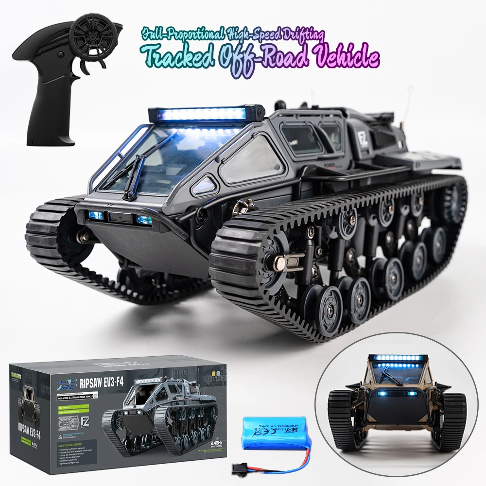 2025 JJRC C8812 Full Scale Tracked Tank RC Car 2.4G 360 Degree Rotation Drift Remote Control Off-Road Vehicle For Children Gift